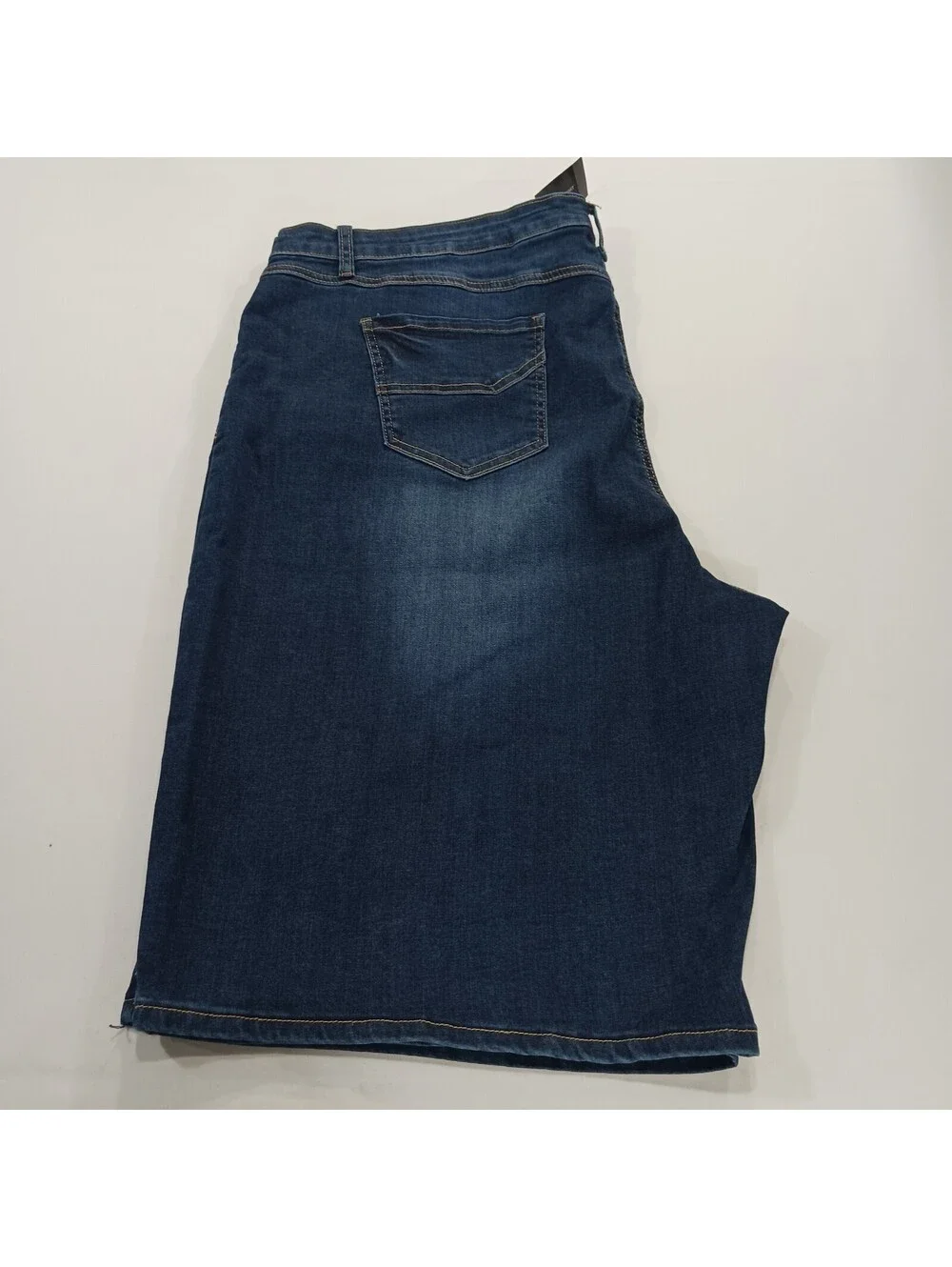 Ashley Stewart Women's Blue Cotton Blend Denim Shorts Size 26 (46×13.5)